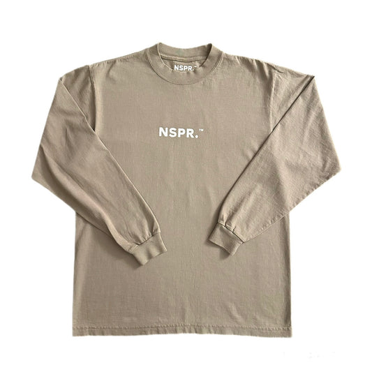 NSPR.™ WF*H Long Sleeve Tee - Oatmeal/White